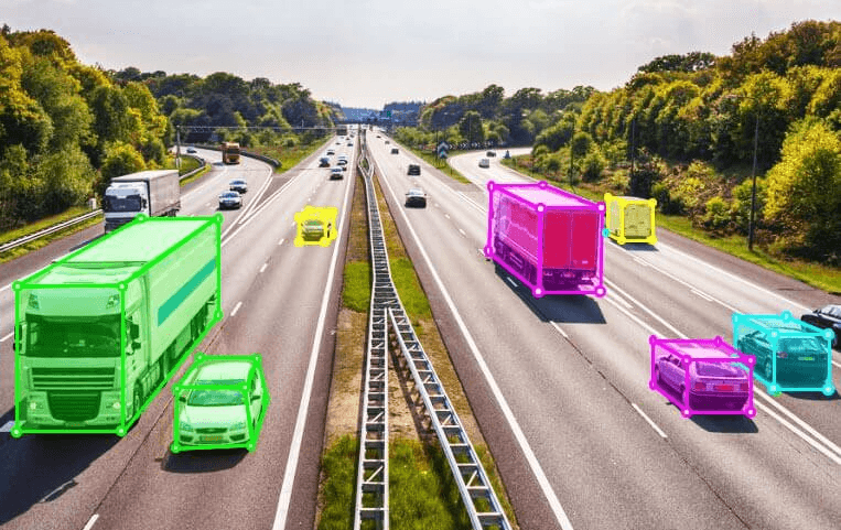 A digital interface showcasing advanced computer vision algorithms in action.