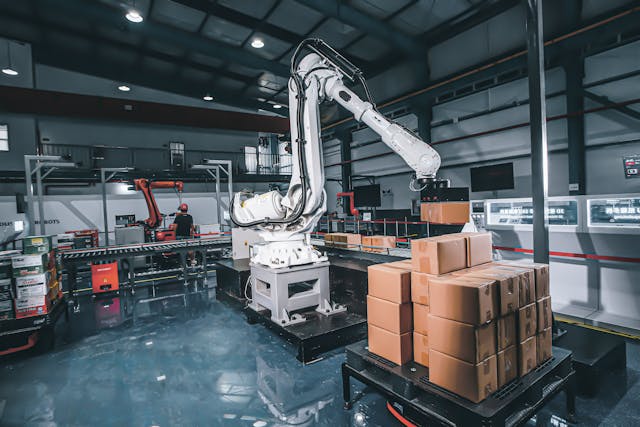 automated packing robot doing inspection