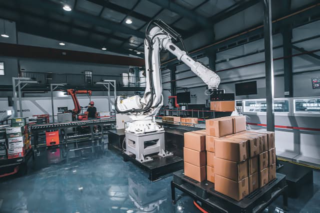 automated packing robot doing inspection